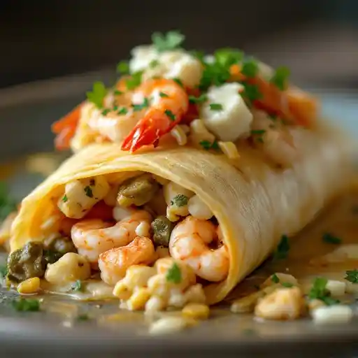 FRIDA southwest signature dishes Seafood TamaleStacked EnchiladasShort Rib Empanadas